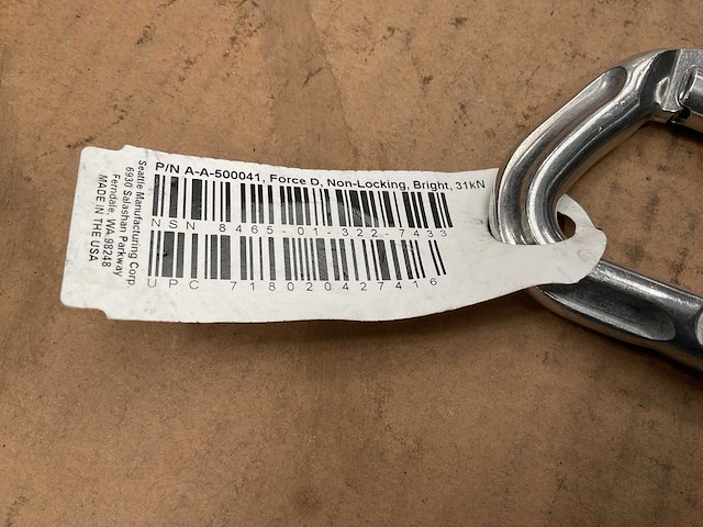 Force d-vormig karabijnhaak (5x) - afbeelding 3 van  4