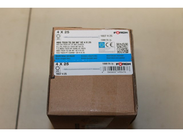 Forch schroeven 4x25 tx20 tg 90 vz 1000st - afbeelding 5 van  7