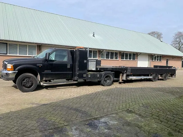 Ford f-450 super duty met schotel + bart veldhuizen trailer - afbeelding 1 van  18