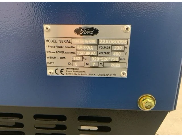 Ford fdt10200se 3phase dieselgeneratorset 7.9kva - afbeelding 5 van  9