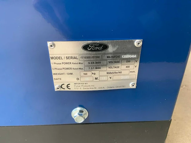Ford fdt10200se 3phase stroomgenerator - afbeelding 9 van  9