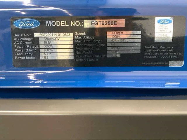 Ford fgt9250e 3-phase stroomgeneratoren - afbeelding 8 van  20
