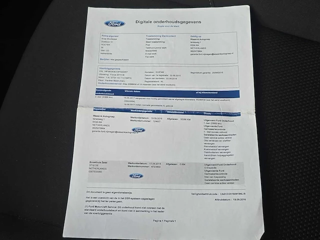 Ford focus wagon 1.0 trend edition 2015 | gv-874-b - afbeelding 22 van  33