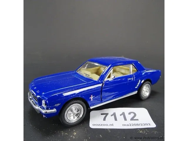 Ford mustang (1964) blauw - afbeelding 1 van  5