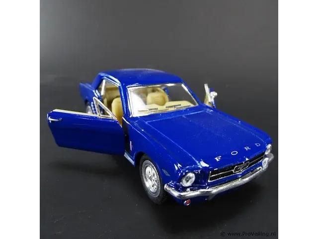 Ford mustang (1964) blauw - afbeelding 4 van  5