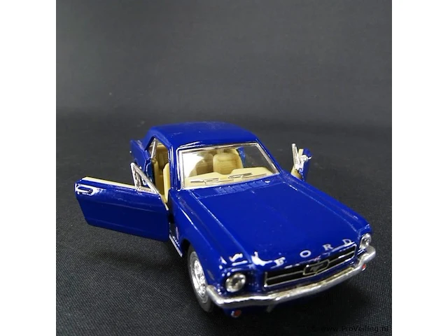 Ford mustang (1964) blauw - afbeelding 4 van  5