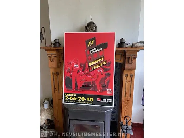 Formule 1 officiele affiche / reclamebord budapest f1, 1997 - afbeelding 1 van  3