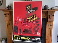 Formule 1 officiele affiche / reclamebord budapest f1, 1997