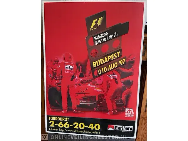 Formule 1 officiele affiche / reclamebord budapest f1, 1997 - afbeelding 2 van  3