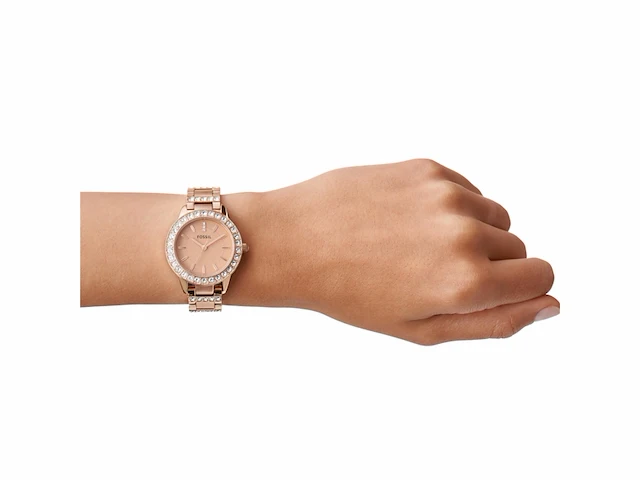 Fossil dameshorloge jesse roestvrij staal 34 mm rosékleurig - afbeelding 2 van  2
