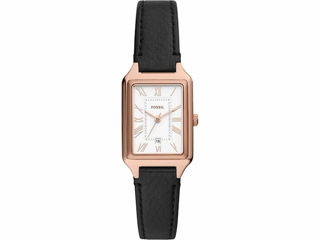 Fossil dameshorloge raquel quartz/3hand datum uurwerk 23mm leren band es5310 - afbeelding 1 van  4