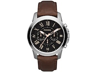 Fossil grant leather chronograph mens watch fs4813 bruin - afbeelding 1 van  5