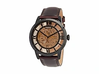 Fossil heren analoog automatisch horloge met lederen band me3105 meerkleurig 44 mm - afbeelding 2 van  2