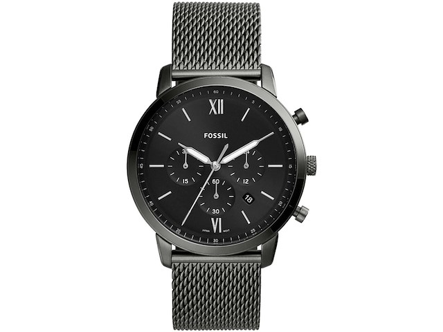 Fossil heren horloge neutra chrono, kastdiameter 44 mm,chronograafuurwerk, roestvrijstalen mesh-band - afbeelding 1 van  2