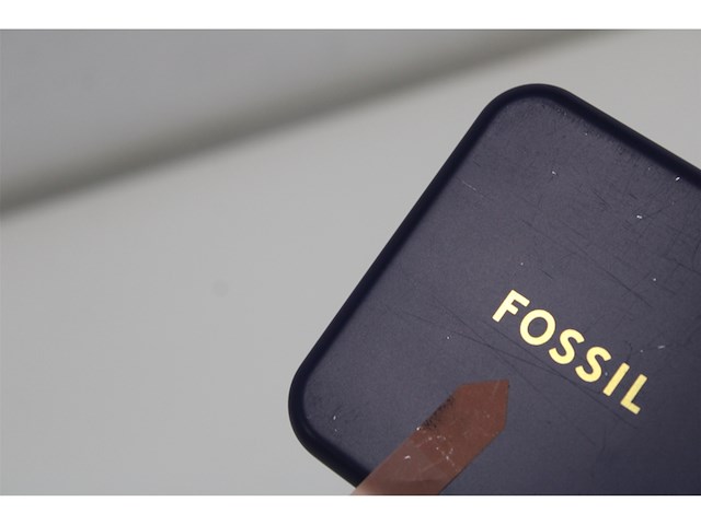 Fossil heritage crest goudkleurige roestvrijstalen oorknopjes voor dames jf04532710 - afbeelding 3 van  3