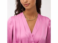 Fossil heritage d-link goudkleurige messing ankerschakel ketting voor dames - afbeelding 4 van  6