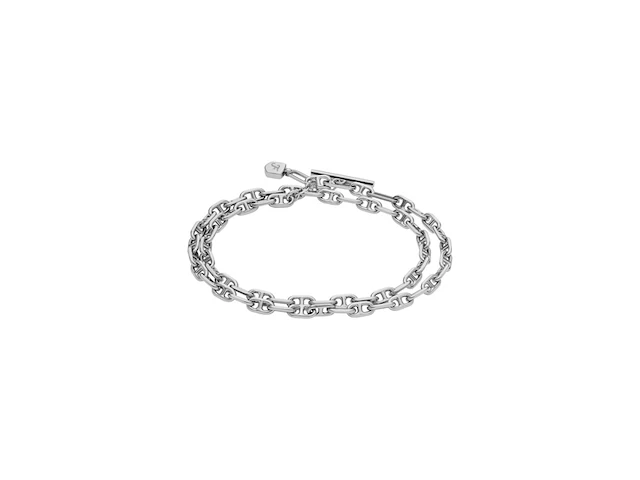 Fossil heritage roestvrijstalen damesarmband met karabijnsluiting zilver - afbeelding 1 van  4