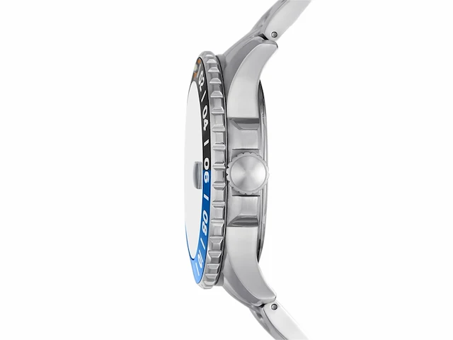Fossil horloge voor mannen gmt movement with stainless steel grijstint zilvertint - afbeelding 2 van  4