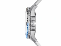 Fossil horloge voor mannen gmt movement with stainless steel grijstint zilvertint - afbeelding 2 van  4