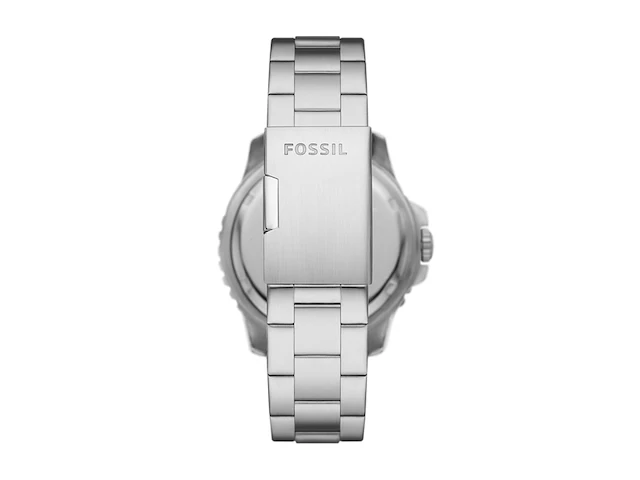 Fossil horloge voor mannen gmt movement with stainless steel grijstint zilvertint - afbeelding 4 van  4