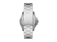 Fossil horloge voor mannen gmt movement with stainless steel grijstint zilvertint - afbeelding 4 van  4