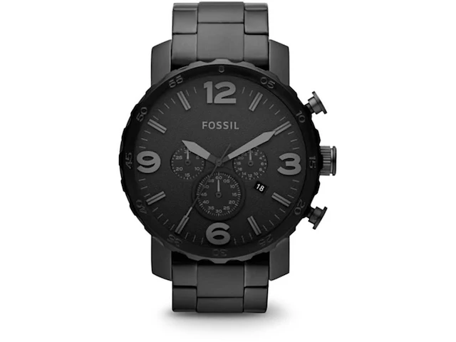 Fossil jr1401 herenhorloge nate roestvrij staal met schakelarmband - afbeelding 1 van  3