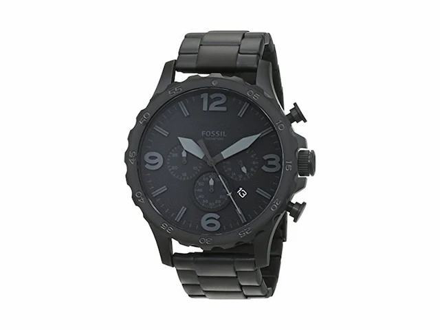 Fossil jr1401 herenhorloge nate roestvrij staal met schakelarmband - afbeelding 2 van  3