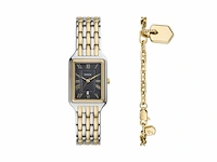 Fossil raquel horloge voor dames, quartz uurwerk met drie wijzers en een roestvrij stalen band - afbeelding 1 van  3