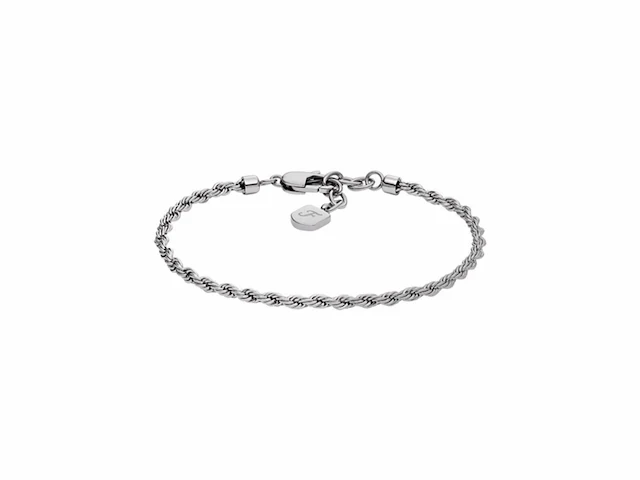 Fossil roestvrij stalen herenarmband met karabijnsluiting of vouwsluiting - afbeelding 1 van  4