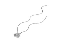 Fossil sadie dames ketting van roestvrij staal met karabijnsluiting - afbeelding 1 van  4