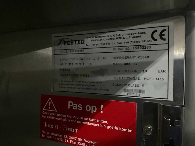 Foster pro 1350ht dubbeldeurs koelkast - afbeelding 7 van  7