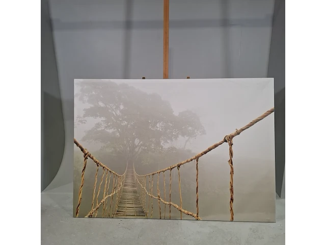 Foto op doek, ikea bjorksta canvas, brug en wolken - afbeelding 1 van  8