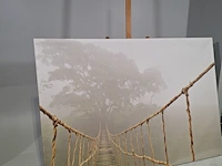 Foto op doek, ikea bjorksta canvas, brug en wolken - afbeelding 2 van  8