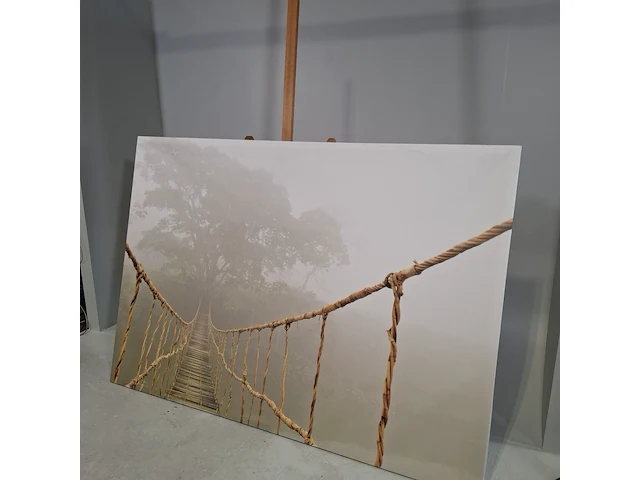 Foto op doek, ikea bjorksta canvas, brug en wolken - afbeelding 3 van  8