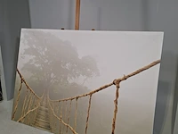 Foto op doek, ikea bjorksta canvas, brug en wolken - afbeelding 3 van  8