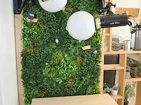 Fotowand met bank en diverse kleuren uitschuifbare achterwanden 125 x 232 cm met twee flitslampen mettle 60... - afbeelding 2 van  6
