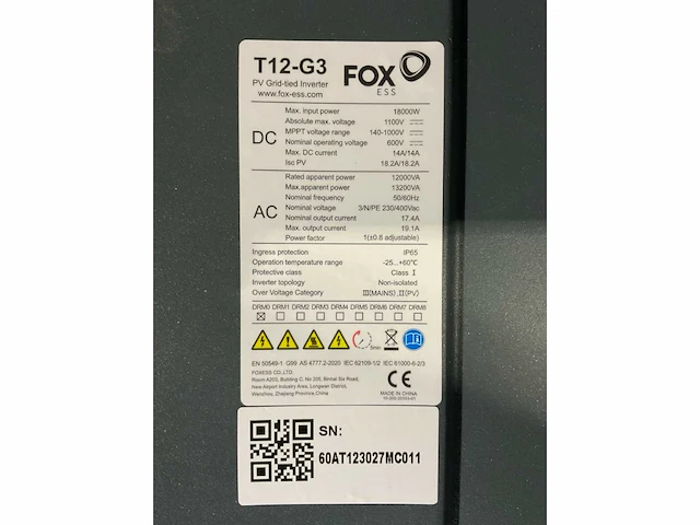 Fox t12-g3 omvormer - afbeelding 3 van  3