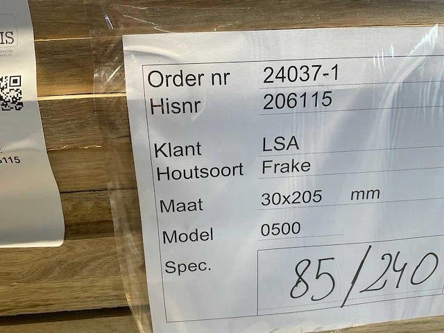Fraké plank 240x20,5x3 cm (10x) - afbeelding 5 van  6