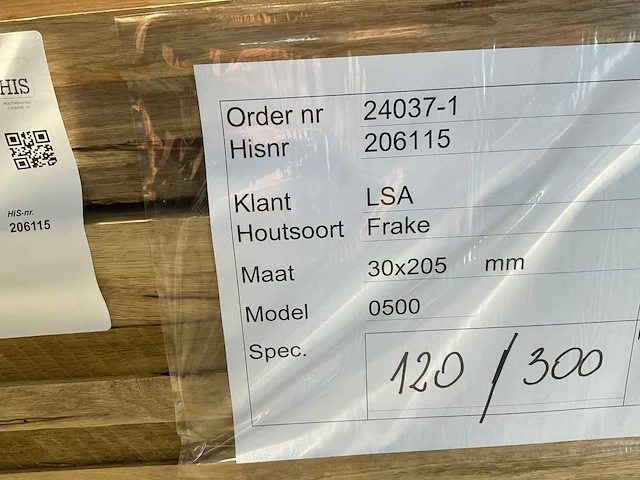 Fraké plank 300x20,5x3 cm (12x) - afbeelding 6 van  6