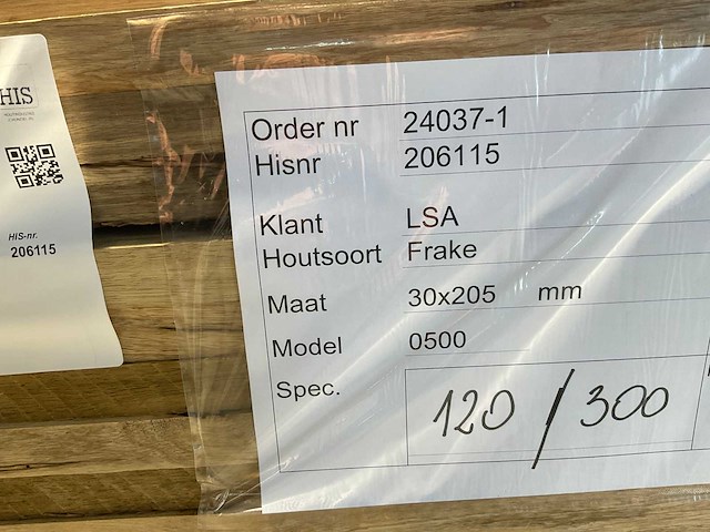 Fraké plank 300x20,5x3 cm (12x) - afbeelding 6 van  6