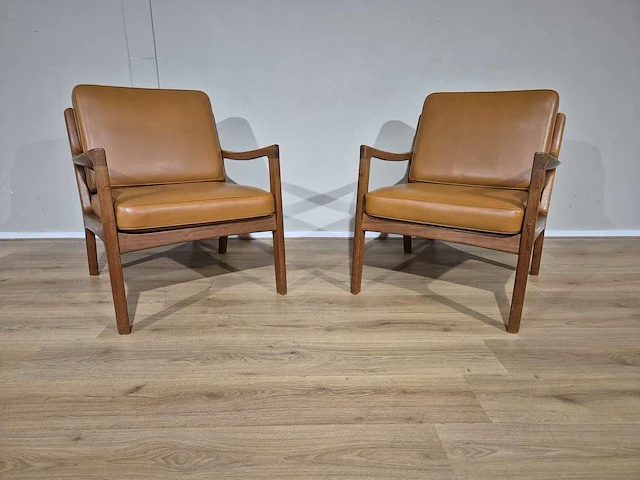 France&son - ole wanscher - senator - vintage fauteuils (2x) - afbeelding 1 van  15
