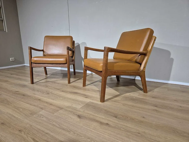 France&son - ole wanscher - senator - vintage fauteuils (2x) - afbeelding 2 van  15