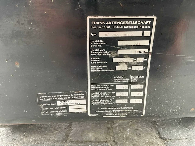 Frank hw706dms-a hogedrukreiniger - afbeelding 2 van  12