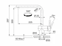 Franke - atlas neo industrial black - keukenmengkraan met sensor - afbeelding 2 van  9