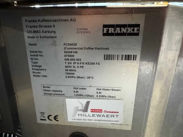 Franke - fcs4026 - koffiemachine - afbeelding 3 van  18