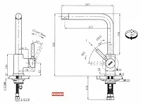 Franke - galley square rvs - keukenkraan - afbeelding 3 van  10