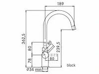 Franke - helix gun metal - 3-in-1 kokend water kraan - afbeelding 2 van  7