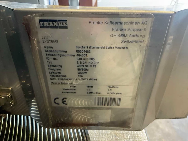 Franke spectra s koffiemachine + melkkoeler + kopjeswarmer - afbeelding 3 van  16