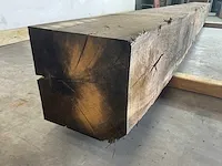 Frans eikenhouten balk gedroogd 403x29x29 cm - afbeelding 3 van  5