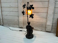 Franse figuratieve bronzen lamp lezende dame (jaren 70) - afbeelding 7 van  8